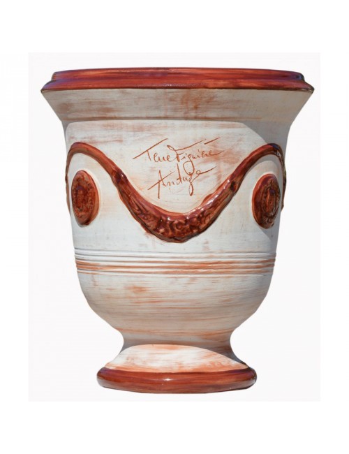 Vase Anduze Cérusé bordeaux Terre Figuière - 4 tailles