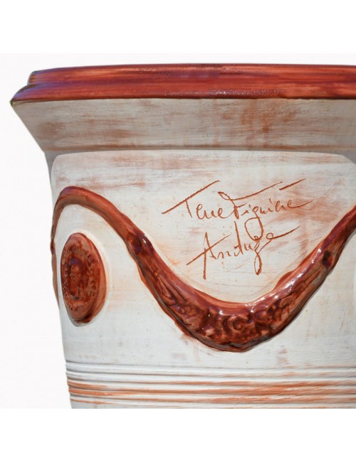 Vase Anduze Cérusé bordeaux Terre Figuière - 4 tailles