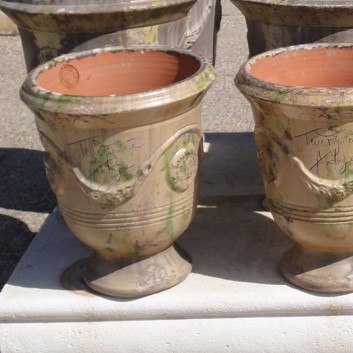 Vase Anduze émaillé vieilli Antique Terre Figuière - 4 tailles