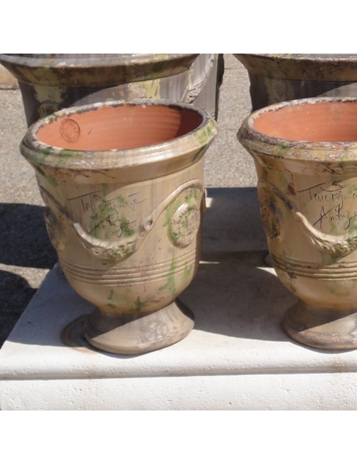 Vase Anduze émaillé vieilli Antique Terre Figuière - 4 tailles