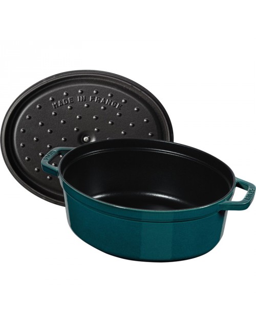 Cocotte Staub Blue La Mer ovale en fonte - 2 tailles