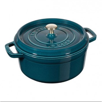 Cocotte en fonte Staub ronde Blue La Mer - 4 diamètres
