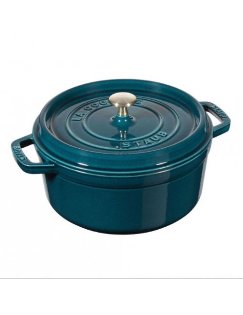Cocotte en fonte Staub ronde Blue La Mer - 4 diamètres