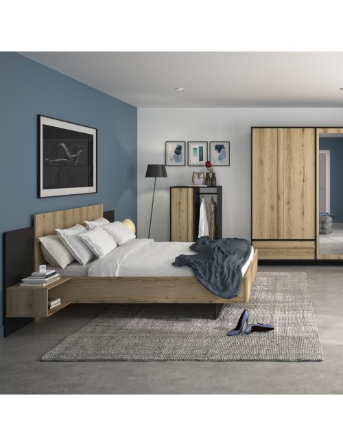 Chambre Mimizan Lit armoire dressing Gami