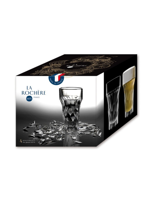 Set de 4 chopes à bière Silex La Rochère