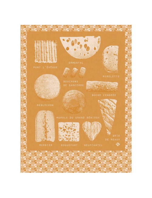Torchon Fromages coton Le Jacquard Français - 3 coloris