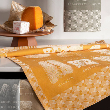 Torchon Fromages coton Le Jacquard Français - 3 coloris