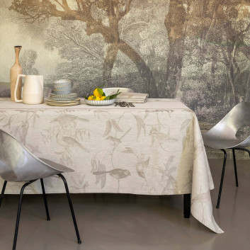 Nappe Volière en lin Le Jacquard Français - 3 coloris