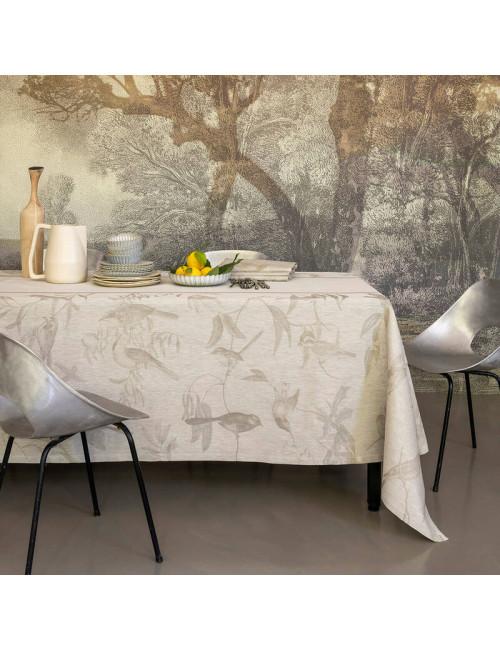 Nappe Volière en lin Le Jacquard Français - 3 coloris
