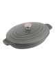 Assiette chaude plat fonte Staub 23cm gris graphite
