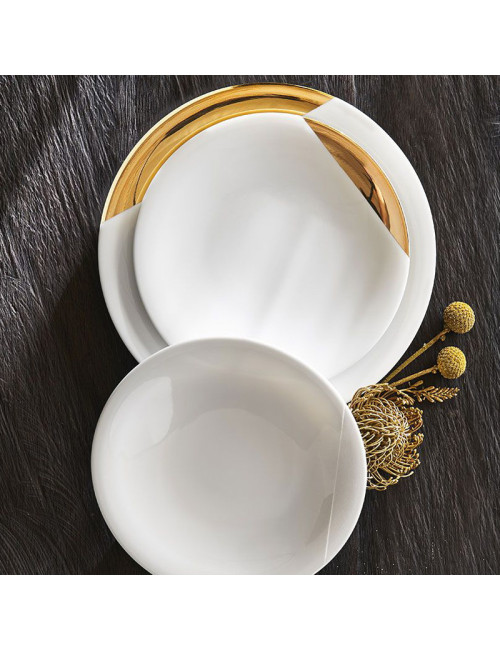 6 assiettes Degrenne SD One Or - 2 tailles