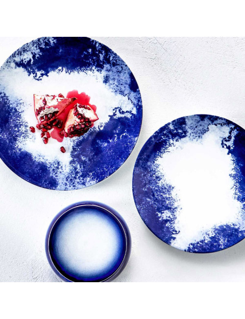 6 assiettes Degrenne Blue Shades - 2 tailles