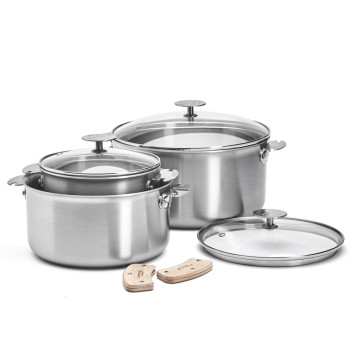 Batterie 3 casseroles Alchimy Loqy De Buyer 7 pièces