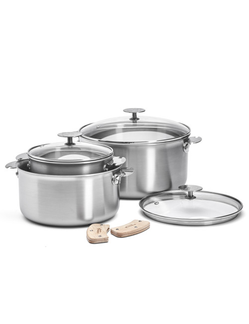 Batterie 3 casseroles Alchimy Loqy De Buyer 7 pièces