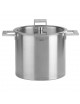 Marmite Cristel Strate fixe en inox avec couvercle - 2 tailles