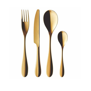 24 couverts Onde Gold Degrenne