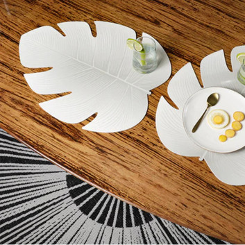 2 sets de table Fidji feuille Podevache