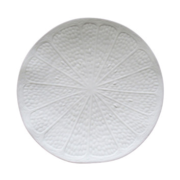 6 assiettes porcelaine Pamplemousse Pergay - 2 tailles