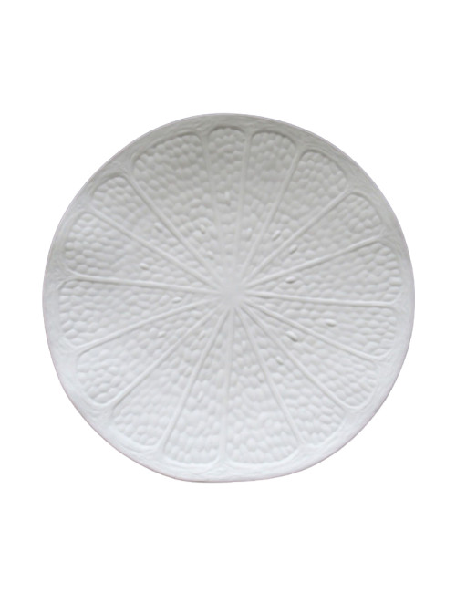 6 assiettes porcelaine Pamplemousse Pergay - 2 tailles