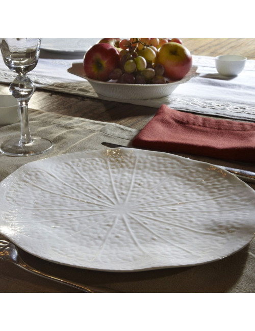 6 assiettes porcelaine Pamplemousse Pergay - 2 tailles