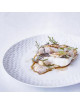 6 assiettes Empreinte Porcelaine Pergay 27cm
