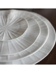 6 assiettes Lotus porcelaine Pergay - 5 dimensions