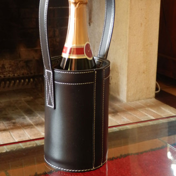Seau porte bouteille midibar uno en cuir Midipy - 4 coloris