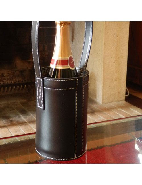Seau porte bouteille midibar uno en cuir Midipy - 4 coloris