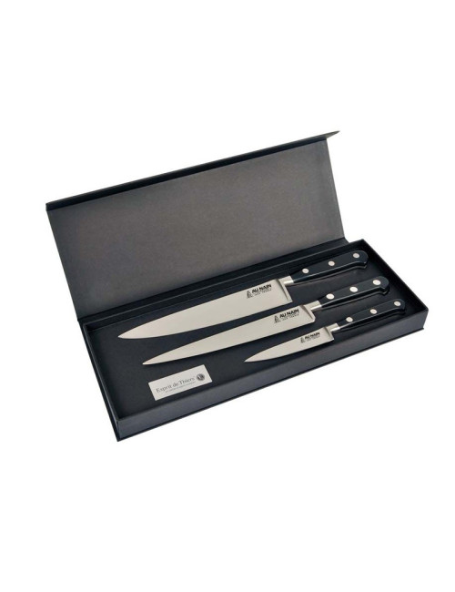 Coffret Au Nain 3 couteaux chef forge idéal - 2 couleurs