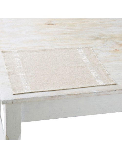 6 sets de table Bon Appétit 100% lin Charvet - 9 coloris