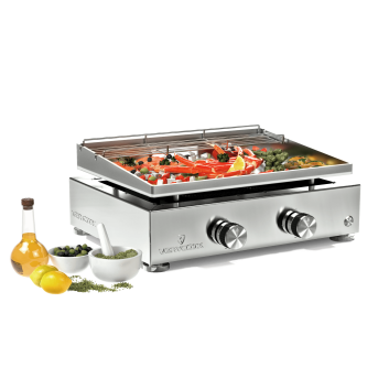 Plancha Simplicity Verycook 2 feux plaque inox - 6 coloris