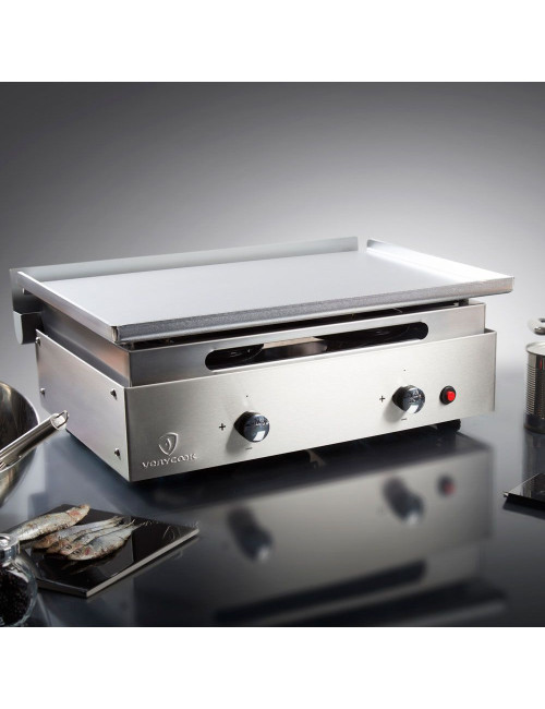 Plancha Verycook gaz 2 feux Creative Verynox