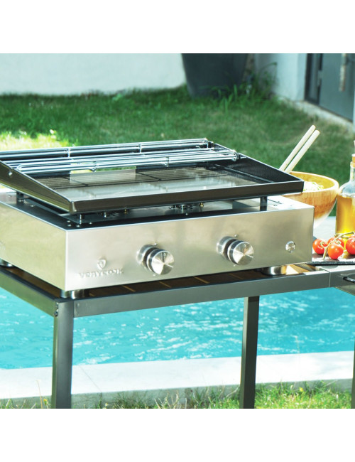 Plancha Simplicity Verycook 2 feux plaque acier émaillé