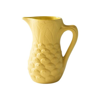 Pichet vase jaune Ananas Digoin en grès