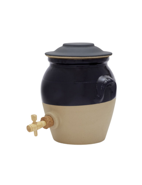 Pot à vinaigre 3L en grès Digoin avec robinet