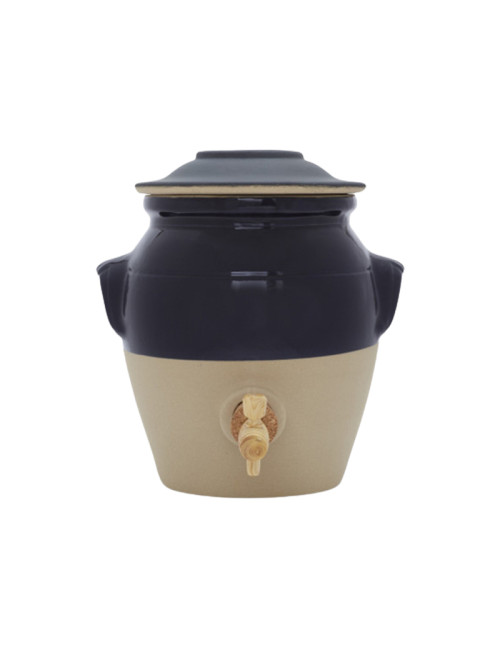 Pot à vinaigre 3L en grès Digoin avec robinet