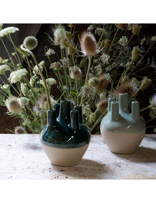 Pique fleurs en grès Digoin - 3 coloris
