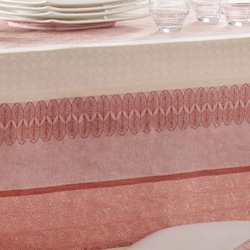 6 serviettes Charleston Corail Tradilinge 45x45cm