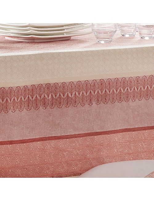 6 serviettes Charleston Corail Tradilinge 45x45cm