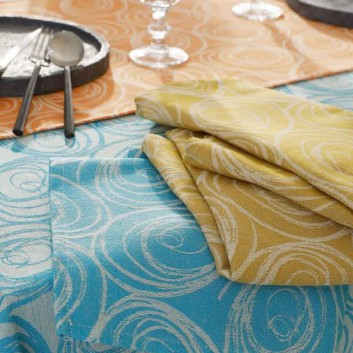 6 serviettes de table Spirale Tradilinge - 3 coloris