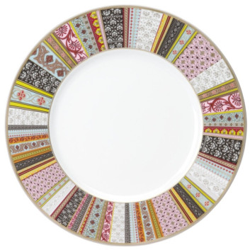 6 assiettes Ispahan Deshoulières porcelaine - 5 dimensions