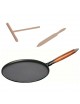 Crêpière fonte Staub manche bois