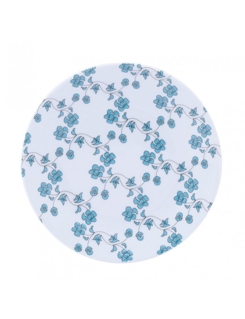 6 assiettes Fleurs bleues Deshoulières - 4 dimensions