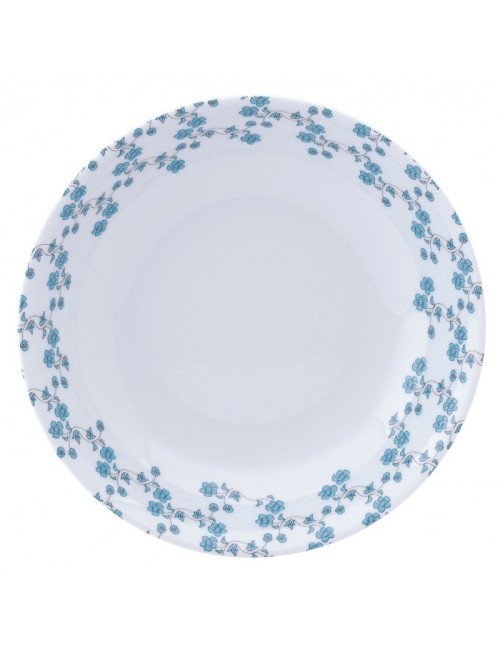 Plat Fleurs bleues Deshoulières - 4 dimensions