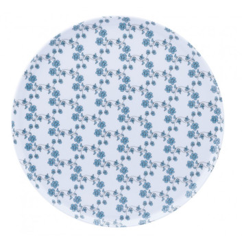 Plat Fleurs bleues Deshoulières - 4 dimensions