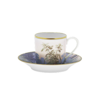 6 tasses et soucoupes Le Brésil Haviland - 3 diamètres