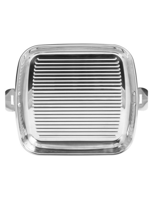 Gril carré Cristel Casteline amovible en inox - 30x30cm