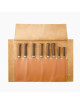 Natte en cuir rangement 8 couteaux Opinel