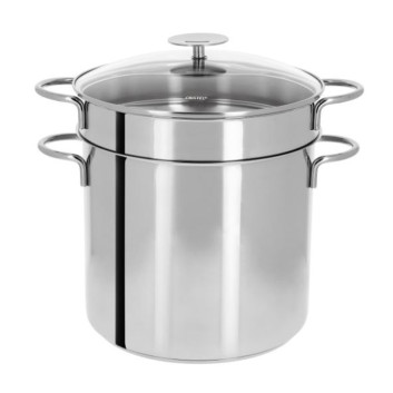 Ensemble cuit-pâtes inox Cristel Mutine 22cm