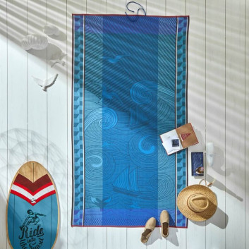 Drap de plage Baignade à Socoa Le Jacquard français - 2 coloris